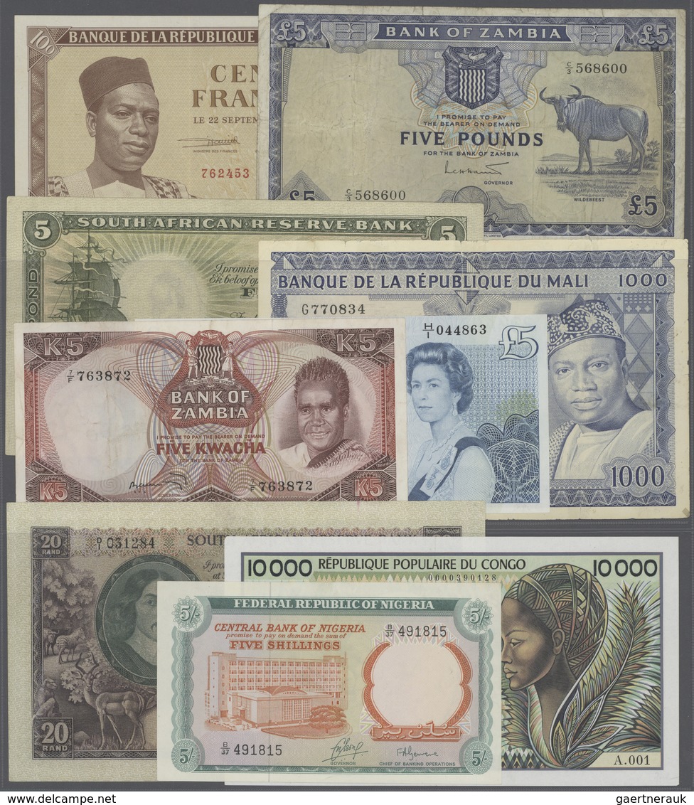 02913 Alle Welt: Large Set Of 80 Higher Value Banknotes From African Countries, Mostly Different, But Also - Other & Unclassified