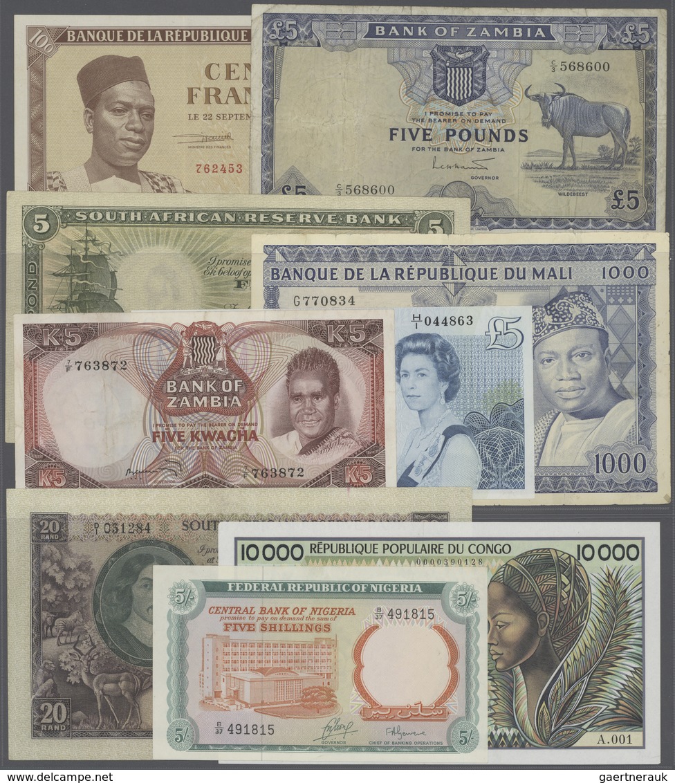 02913 Alle Welt: Large Set Of 80 Higher Value Banknotes From African Countries, Mostly Different, But Also - Otros & Sin Clasificación