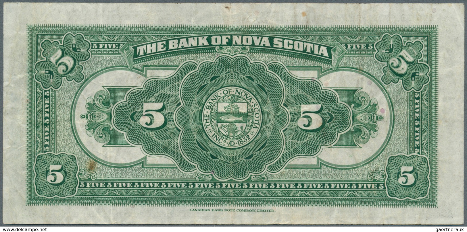 02914 Alle Welt: Very interesting lot with 26 Banknotes comprising CanadaThe Bank of Nova Scotia 5 Dollars