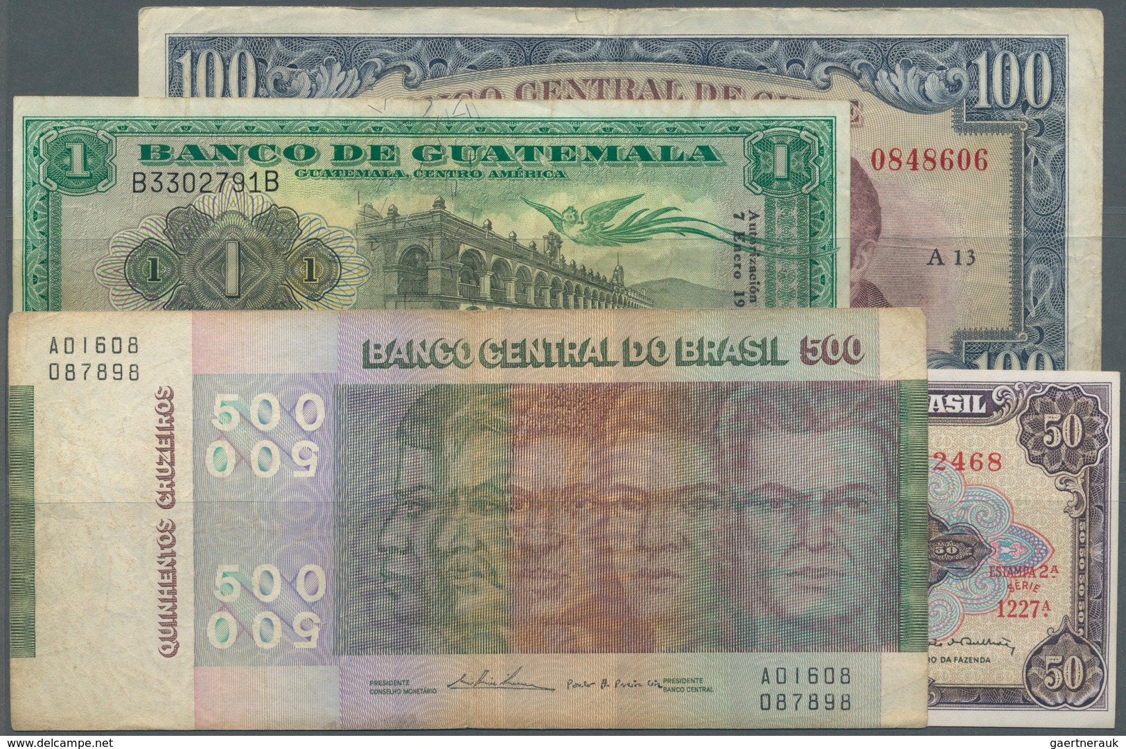 02925 Alle Welt: Larger Lot Of About 160 Banknotes From South America Containing Mostly Modern Regular Iss - Andere & Zonder Classificatie