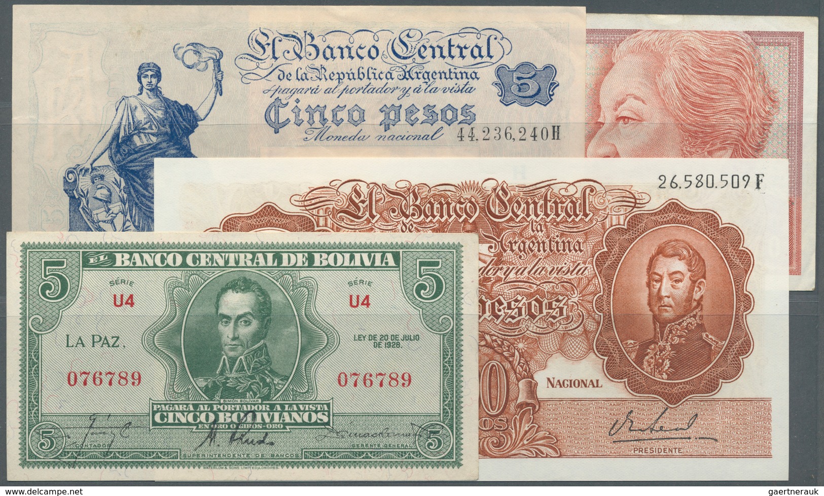 02925 Alle Welt: Larger Lot Of About 160 Banknotes From South America Containing Mostly Modern Regular Iss - Andere & Zonder Classificatie