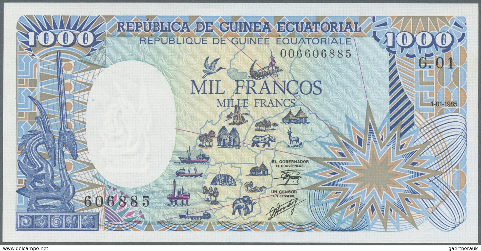 02945 Africa / Afrika: Collectors Book With 60 Banknotes From Equatorial Guinea, Chad And The Central Afri - Altri – Africa