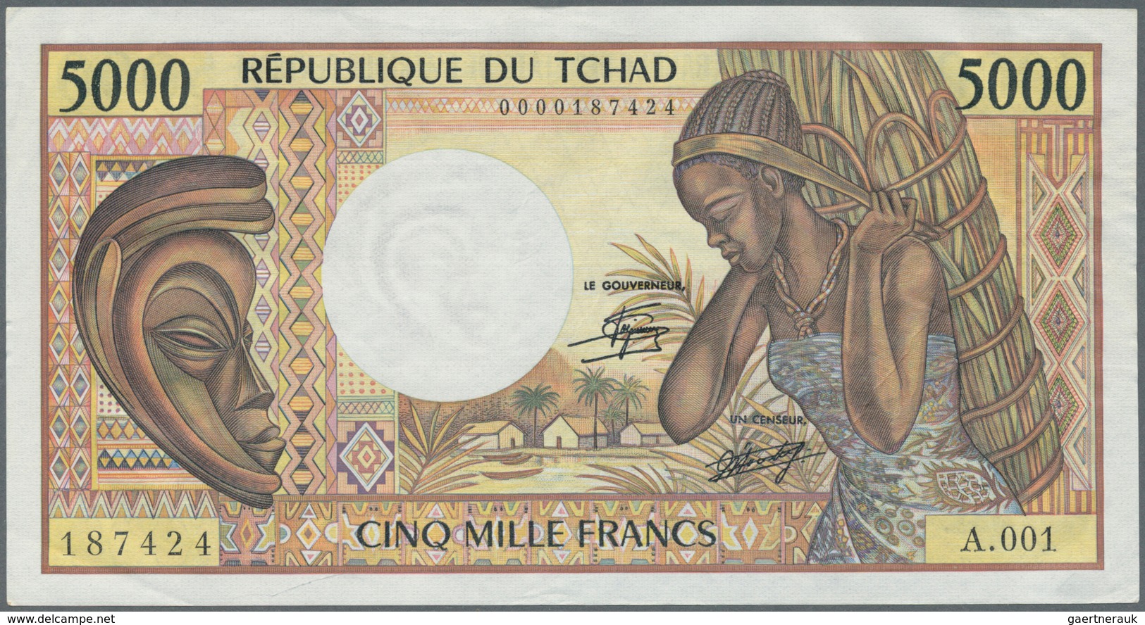 02945 Africa / Afrika: Collectors Book With 60 Banknotes From Equatorial Guinea, Chad And The Central Afri - Otros – Africa