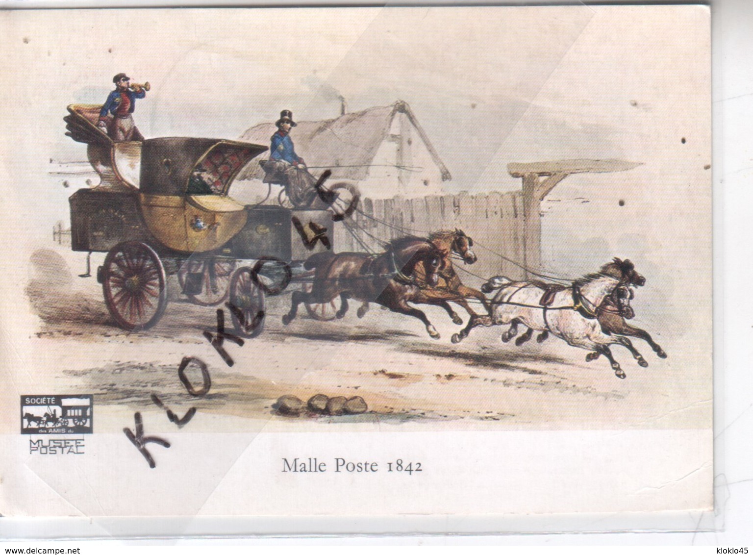 SOCIETE DES AMIS DU MUSEE POSTAL - Malle Poste 1842 Briska - Gravure Couleur  - CPSM 6 - Altri & Non Classificati