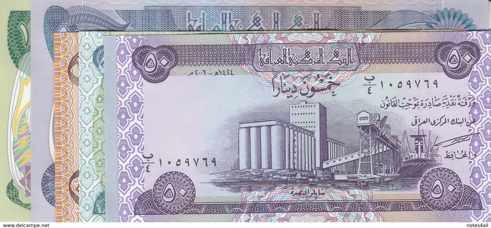 IRAQ 50 250 500 1000 5000 10000 DINAR 2003 P-90 91 92 93 94 95 UNC SET */* - Irak