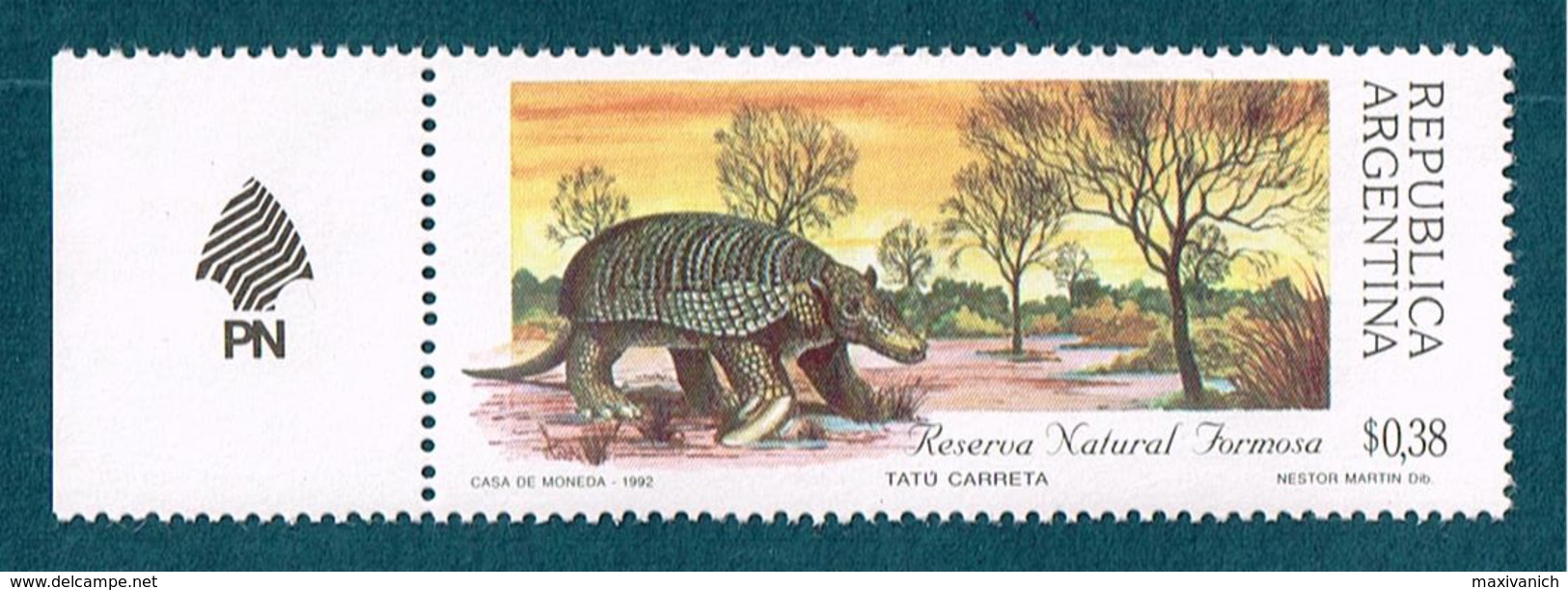 Argentina 1992 National Parks Reserva Natural Formosa - Giant Armadillo Animals MNH - Neufs