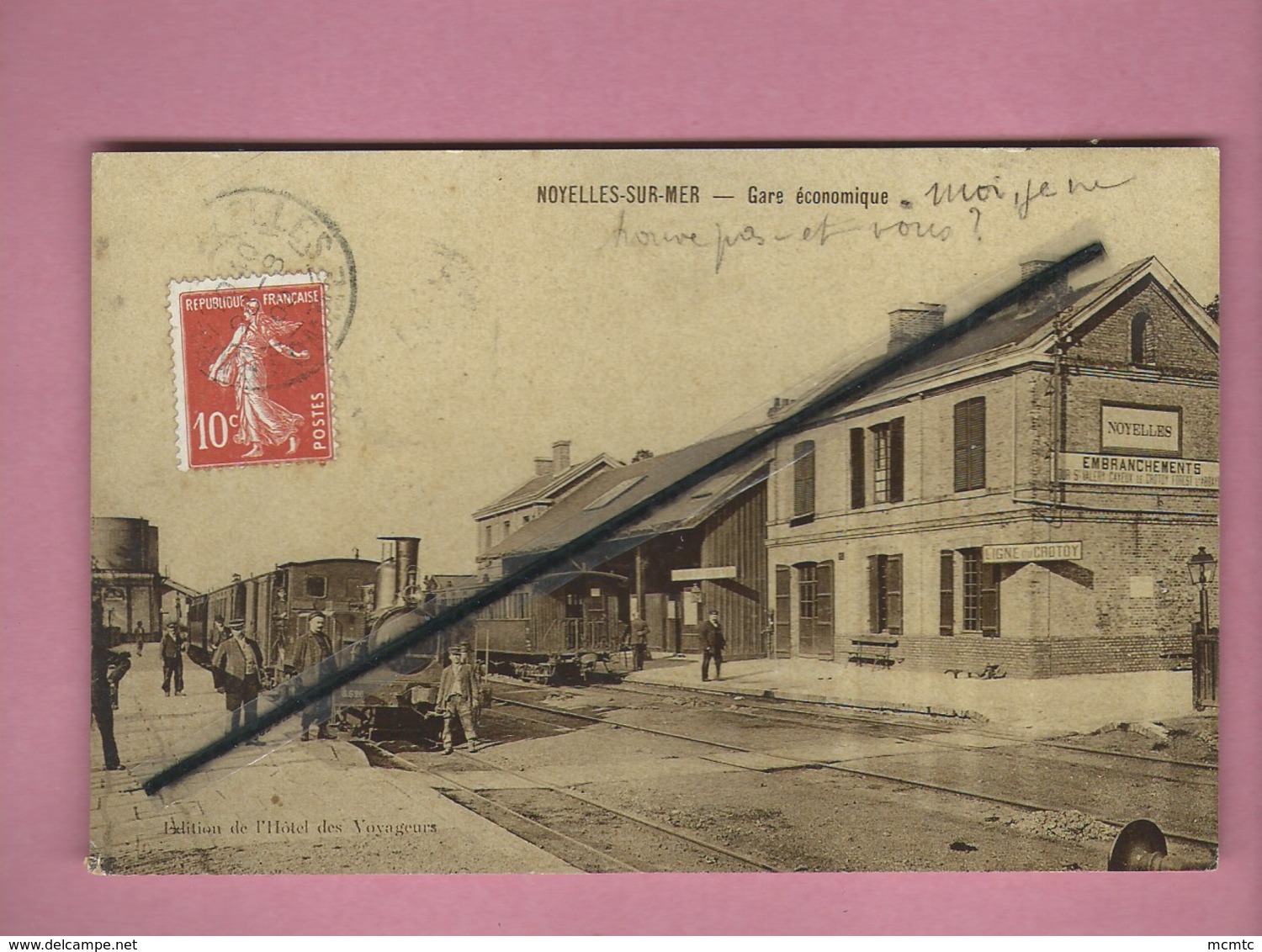 CPA - Noyelles Sur Mer - Gare économique  -(train , Locomotive ) - Noyelles-sur-Mer