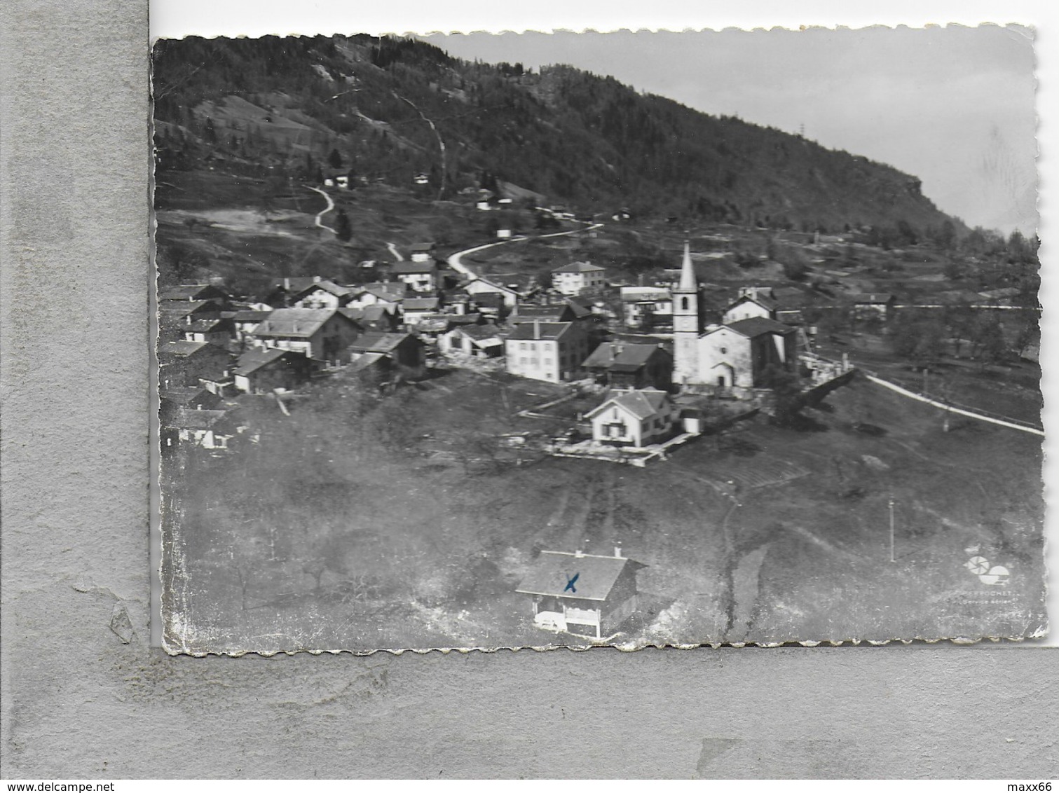 CARTOLINA VG SVIZZERA - VEROSSAZ - En Avion Au Dessus - 10 X 15 - ANN. 19?? - Vérossaz