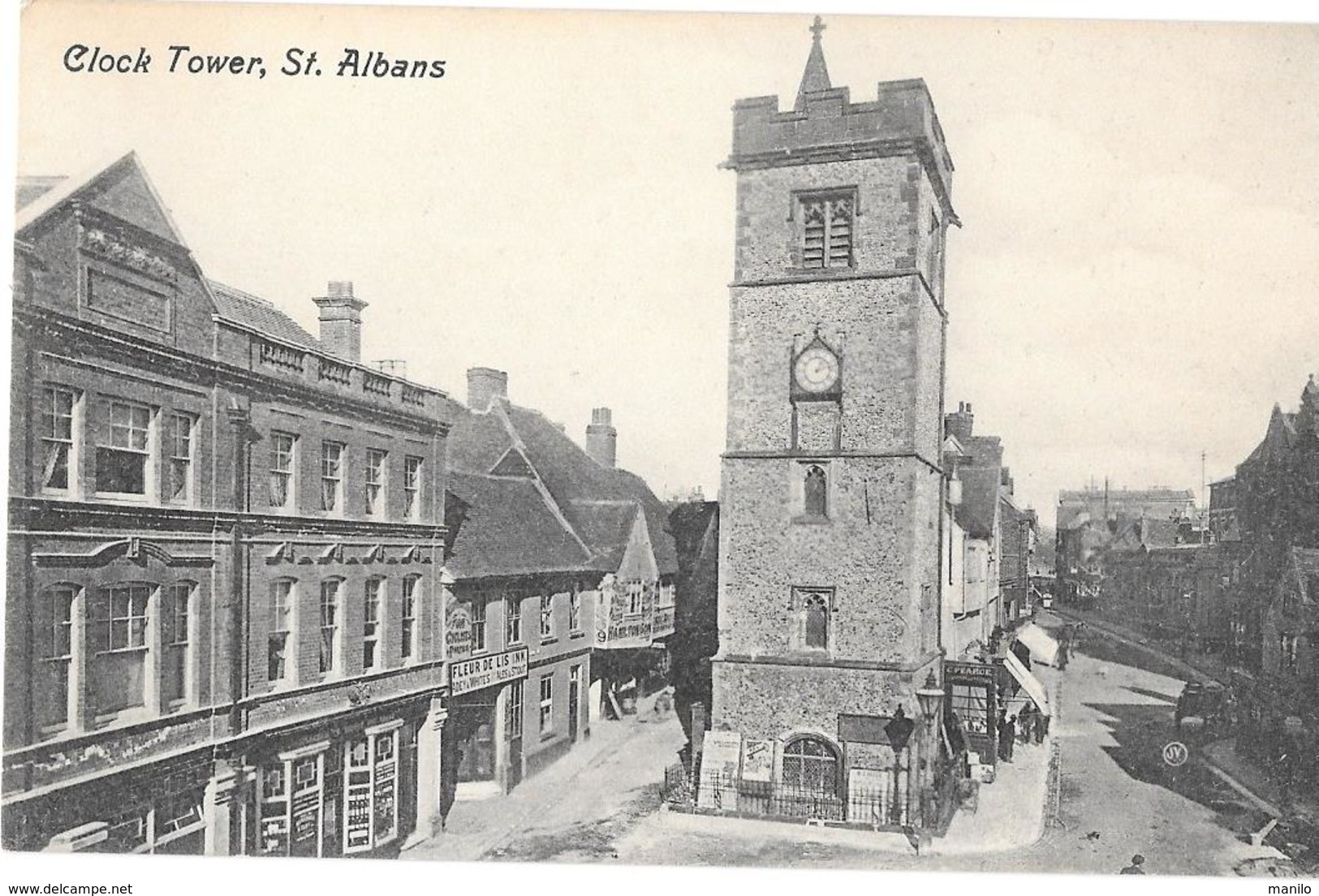 R.U. -ST.ALBANS - Clock Tower - Magasins FLEUR DE LIS IN.N :ADEY & WHITES -ALES & STOUT -HAMILTON & Sons -VALENTINE'S Se - Herefordshire