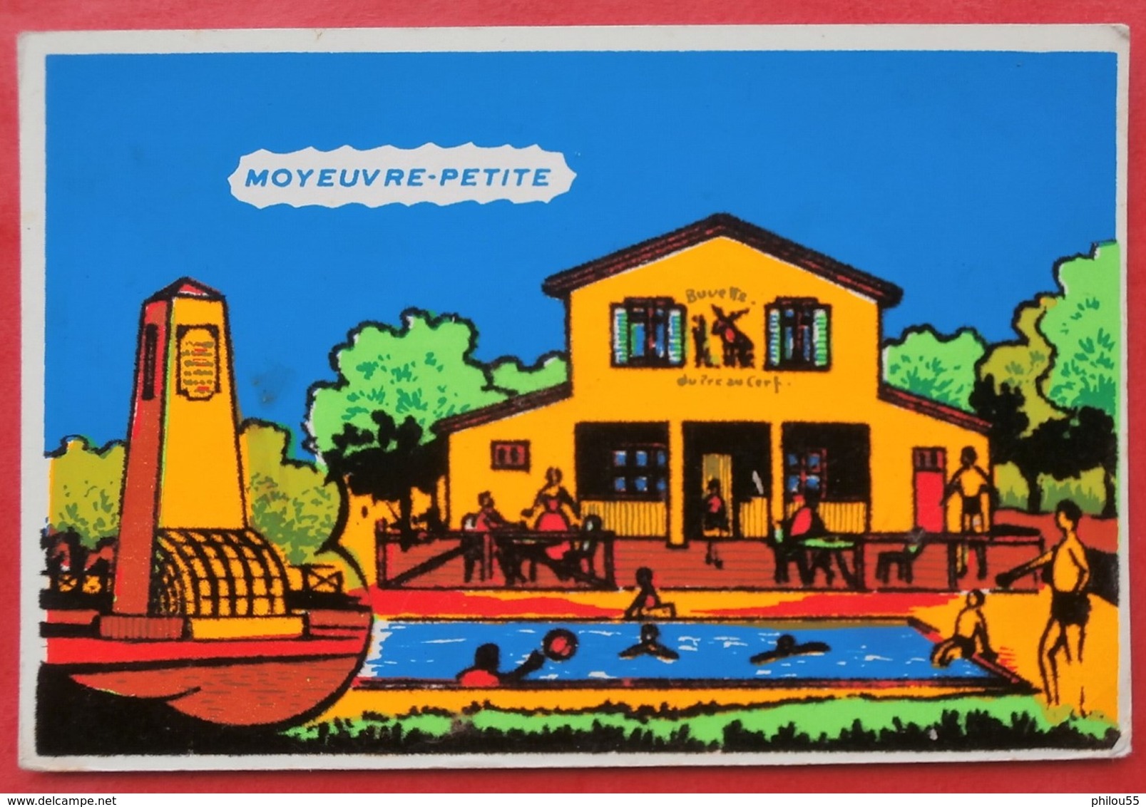 Cpsm 57 MOYEUVRE PETITE    Piscine, Buvette,  FEUTRINE - Autres & Non Classés