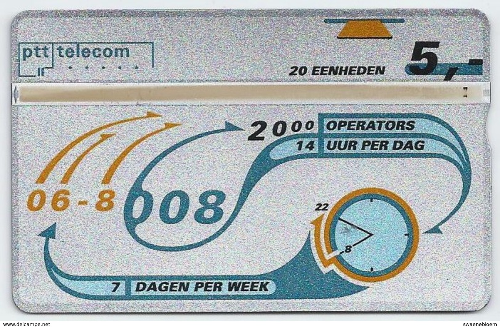 NL.- Nederland. PTT Telecom 06-8008. 7 Dagen Per Week. 14 Uur Per Dag. 20 Eenheden. KWALITEIT. 321B - Openbaar