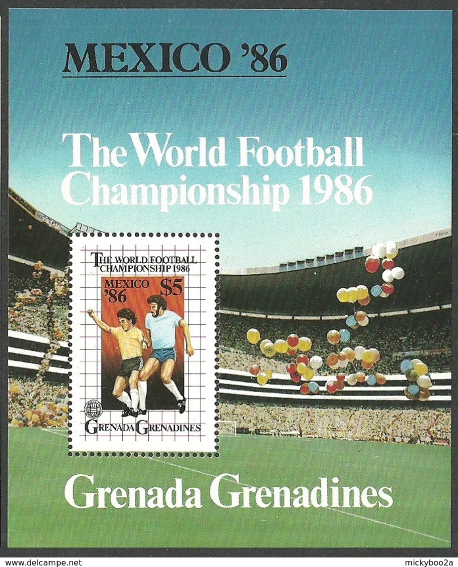 GRENADA GRENADINES 1986 SPORT FOOTBALL WORLD CUP MEXICO SET & M/SHEET MNH - Grenada (1974-...)