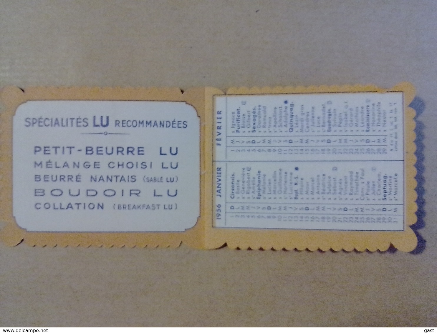 44 NANTES   1956   LU   PETIT  BEURRE  NANTES - Petit Format : 1941-60