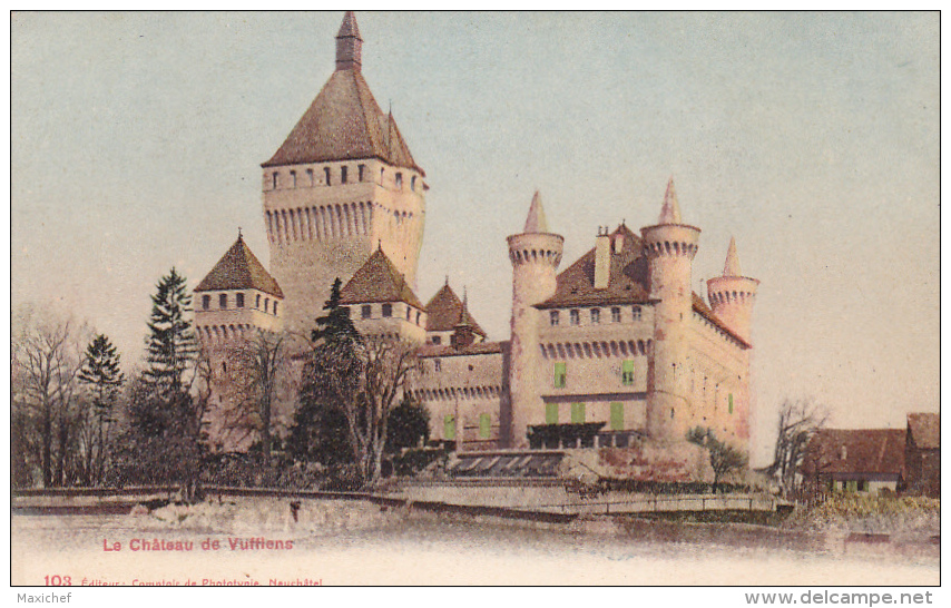 Carte Précuseur - Le Château De Vüfflens - Pub "Chocolats RIBET" Lausanne - Vufflens-le-Château