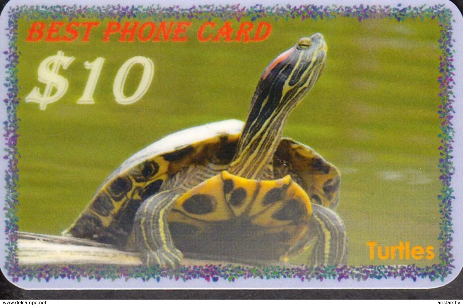 TURTLE SET OF 8 PHONE CARDS - Turtles