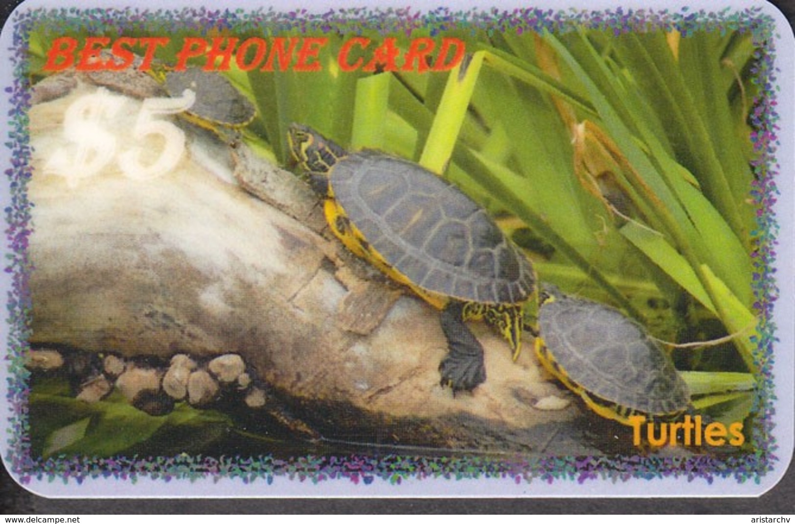 TURTLE SET OF 8 PHONE CARDS