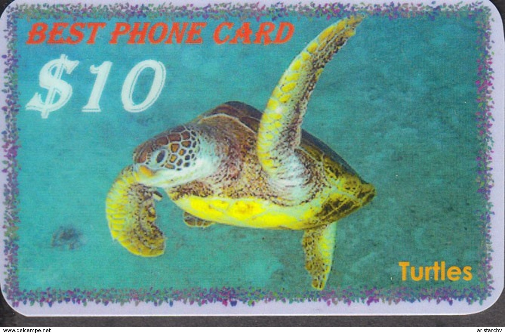 TURTLE SET OF 8 PHONE CARDS