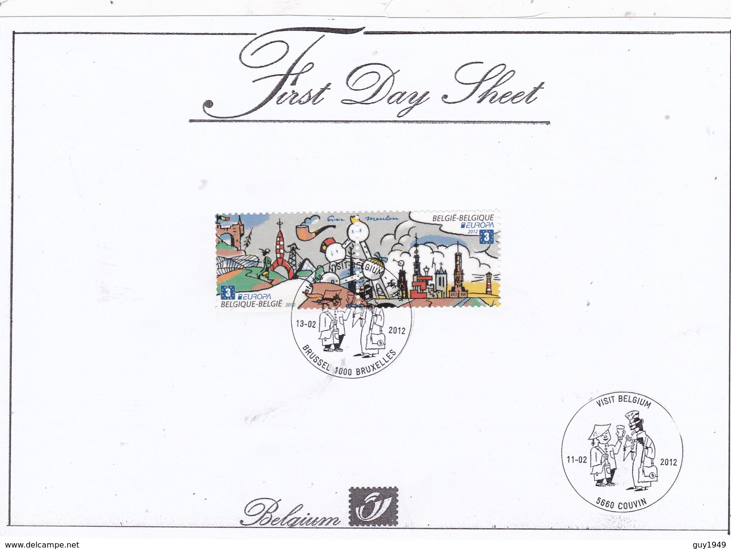 ZEGELS/TIMBRES BLOK 198 EUROPA      1/DAG STEMPE JOUR - 2011-2014