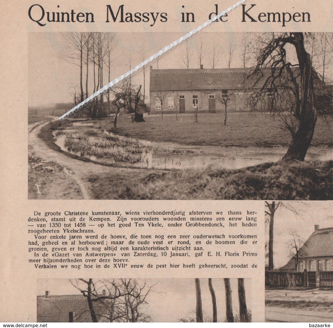 GROBBENDONCK...1931...QUINTEN MASSYS IN DE KEMPEN - Non Classés