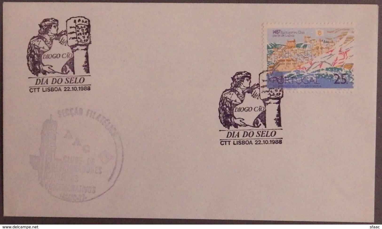 Portugal - Diogo Cão - Stamp Day Lisboa 1988 - Descobrimentos Padrão - Autres & Non Classés