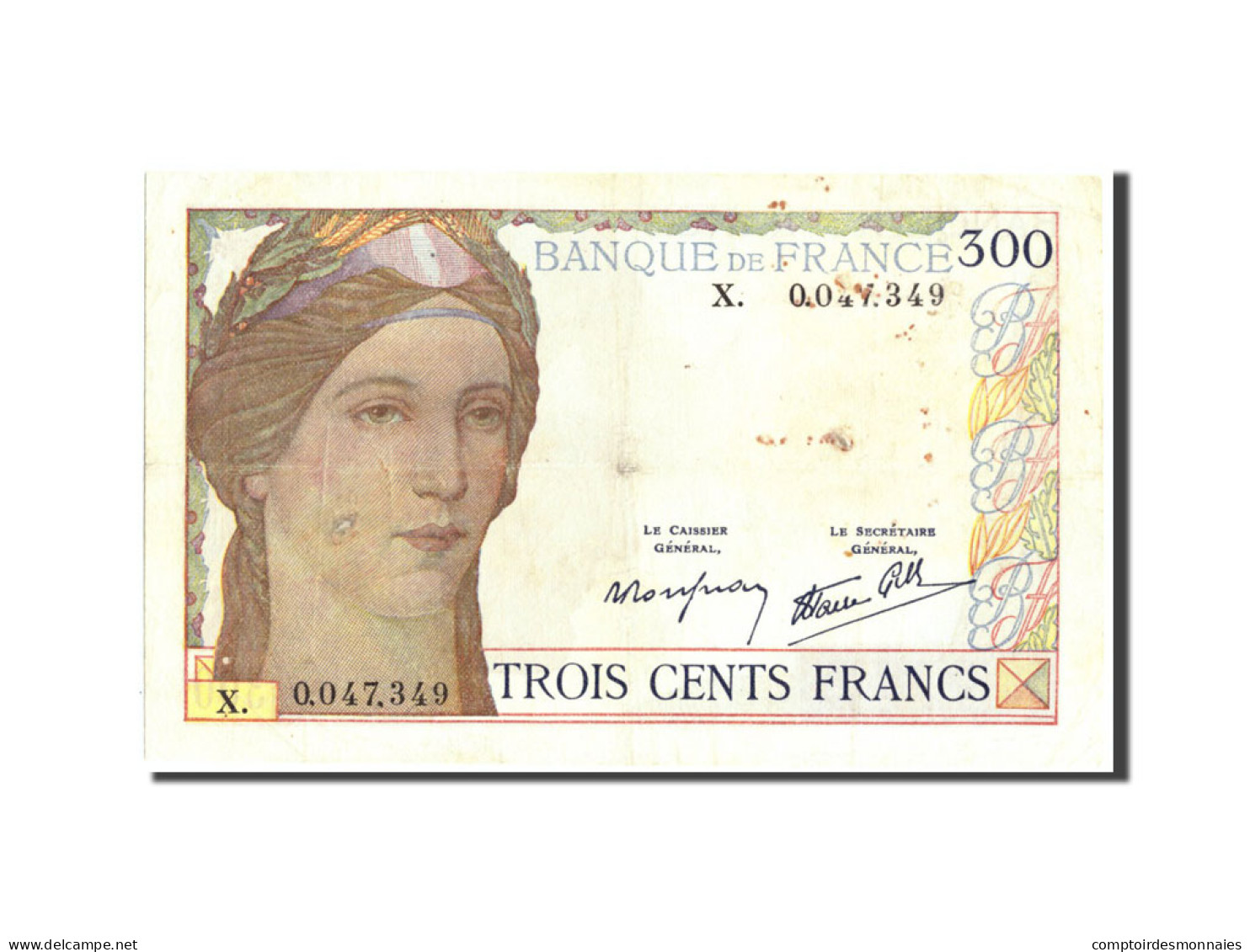 Billet, France, 300 Francs, 300 F 1938-1939, 1939, Undated (1939), TTB - 300 F 1938-1939