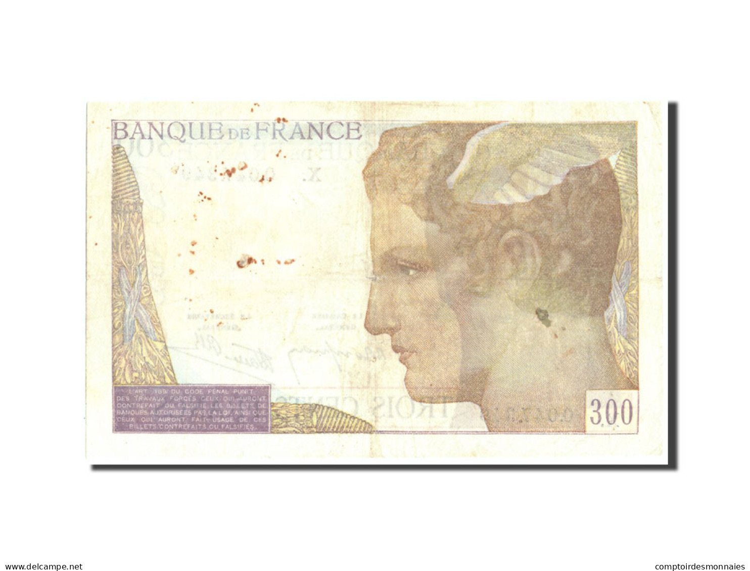 Billet, France, 300 Francs, 300 F 1938-1939, 1939, Undated (1939), TTB - 300 F 1938-1939