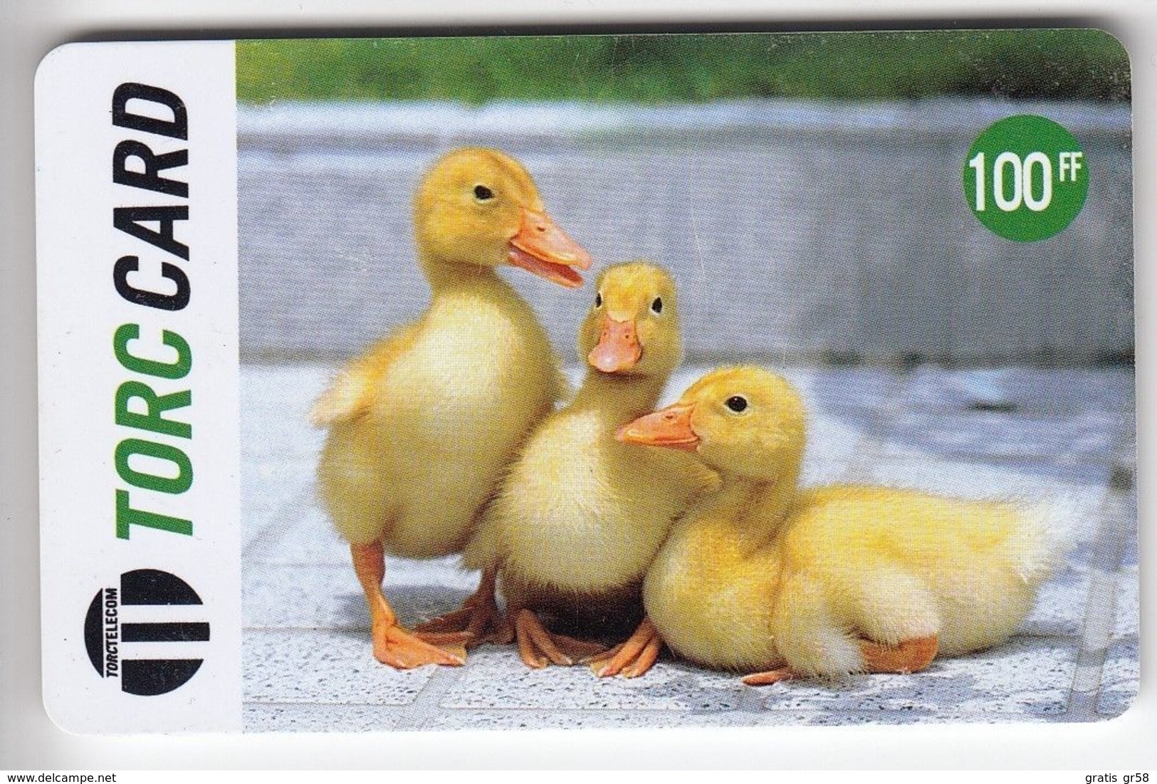 Reunion - PRE-FR-TC-008A, Torc Telecom, 100FF TORC 3 Little Ducks, 10.000ex, Used - Réunion