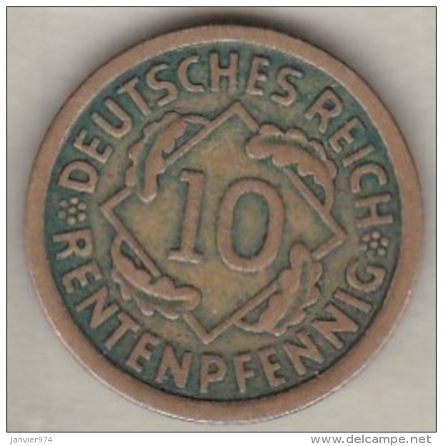 Allemagne, 10 Rentenpfennig 1923 G (KARLSRUHE) - 10 Rentenpfennig & 10 Reichspfennig