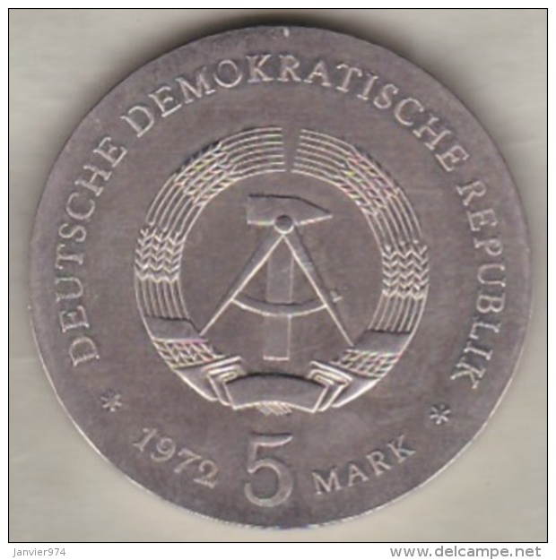 5 Mark 1972. 75th Anniversary - Death Of Johannes Brahms. Copper-Nickel. KM# 36.1 - 5 Mark