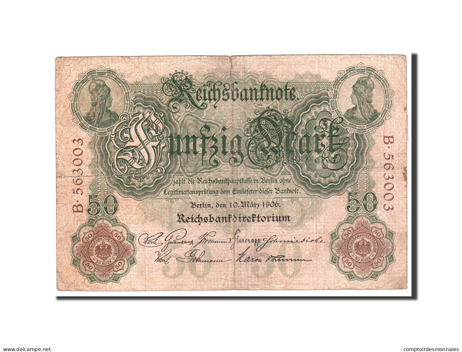 Billet, Allemagne, 50 Mark, 1906, 1906-03-10, KM:26a, B - 50 Mark