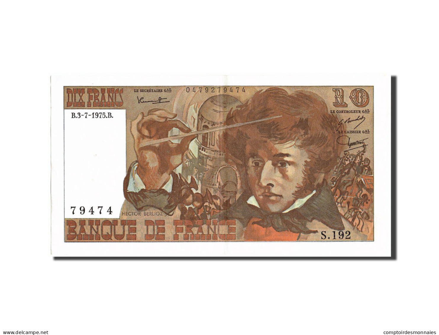 Billet, France, 10 Francs, 10 F 1972-1978 ''Berlioz'', 1975, 1975-07-03, SUP - 10 F 1972-1978 ''Berlioz''
