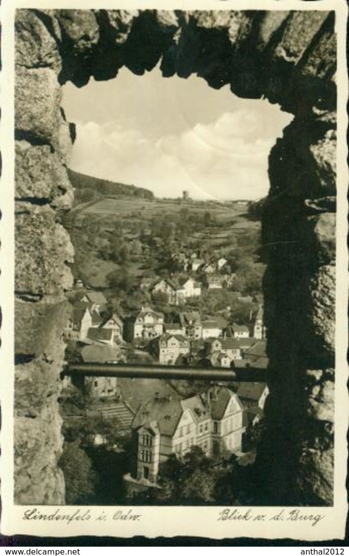 Rarität AK Lindenfels Im Odenwald Wohnhäuser Blick Von Der Burg 16.7.1937 - Rödermark