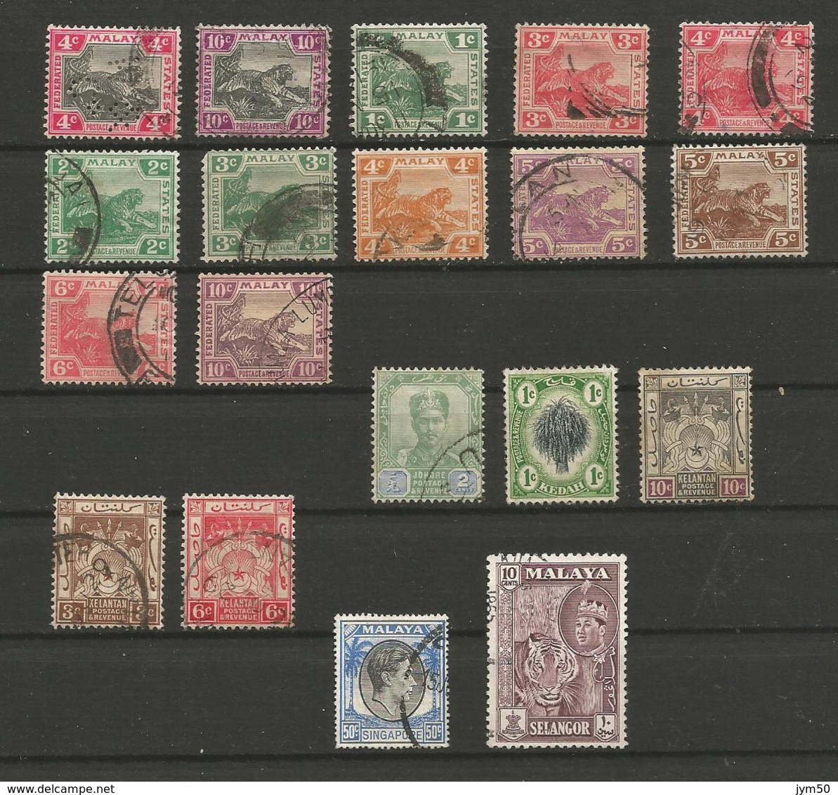 MALAYSIA   ETATS   FEDERES    1905   ET  +   LOT  DE  19  TIMBRES - Autres & Non Classés