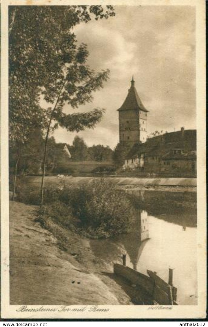 Rarität AK Waiblingen Bernsteiner Tor Mit Rems Gel. 30.5.1928 Nach Geislingen St - Waiblingen