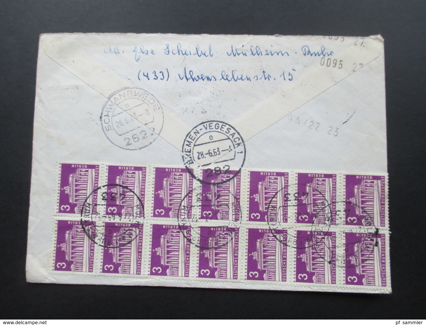 Berlin Nr. 231 Als 6er Block Und 14er Einheit MiF Mit BRD Eilbrief / Eilbote Expres. 9 Stempel! Bremen Vegesack - Storia Postale