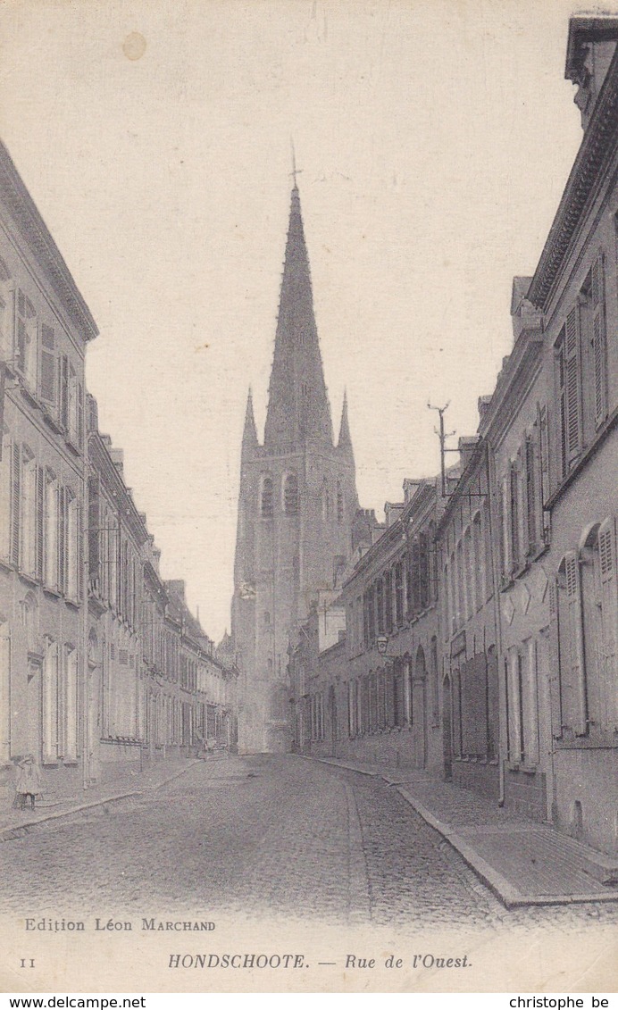 CPA Hondschoote, Rue De L'Ouest (pk46066) - Hondshoote