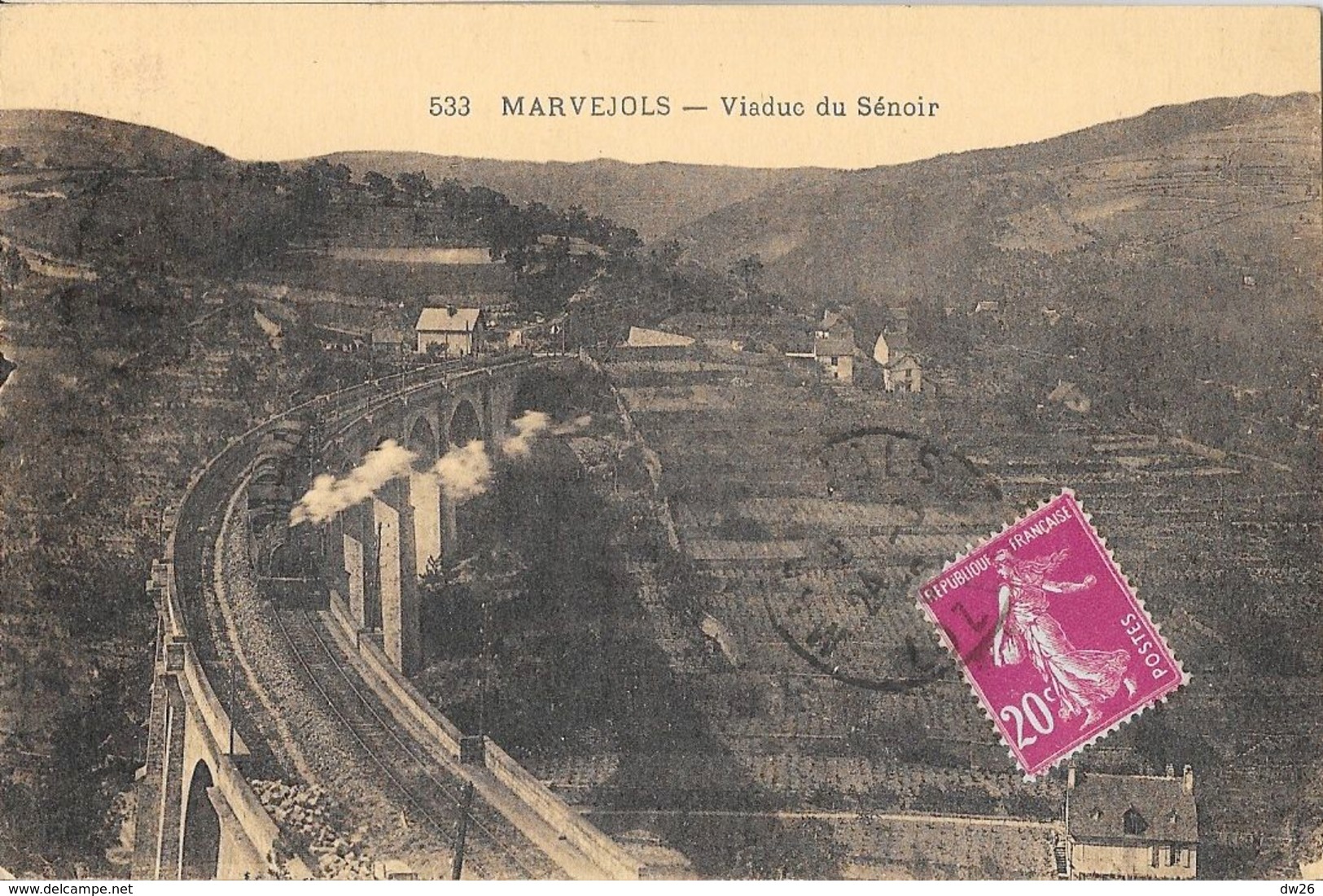 Marvejols (Lozère) - Train Sur Le Viaduc Du Sénoir - Carte M.T.I.L. N° 533 - Marvejols