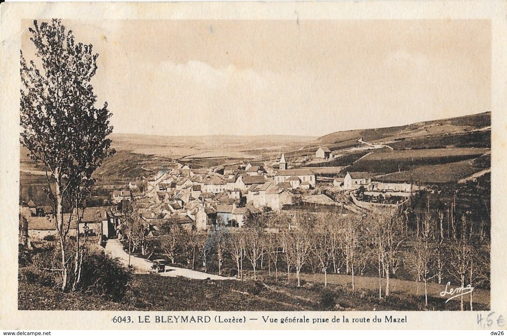 Le Bleymard (Lozère) - Vue Générale Prise De La Route Du Mazel - Carte Lema (Léon Margerit) N° 6043 - Le Bleymard