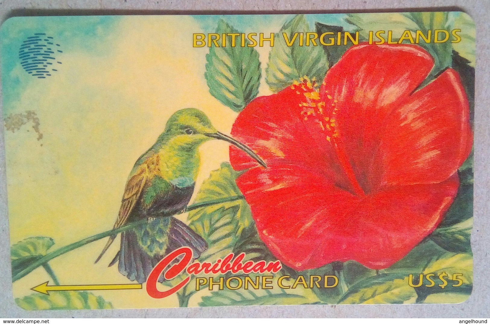 91CBVA Humming Bird $5, Slash Cn - Virgin Islands