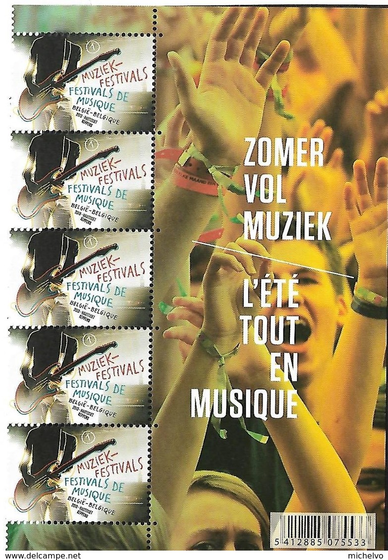 Belg. 2013 - COB N° 4357 ** - L' été Tout En Musique - Festivals (1/2 Feuillet) - Unused Stamps
