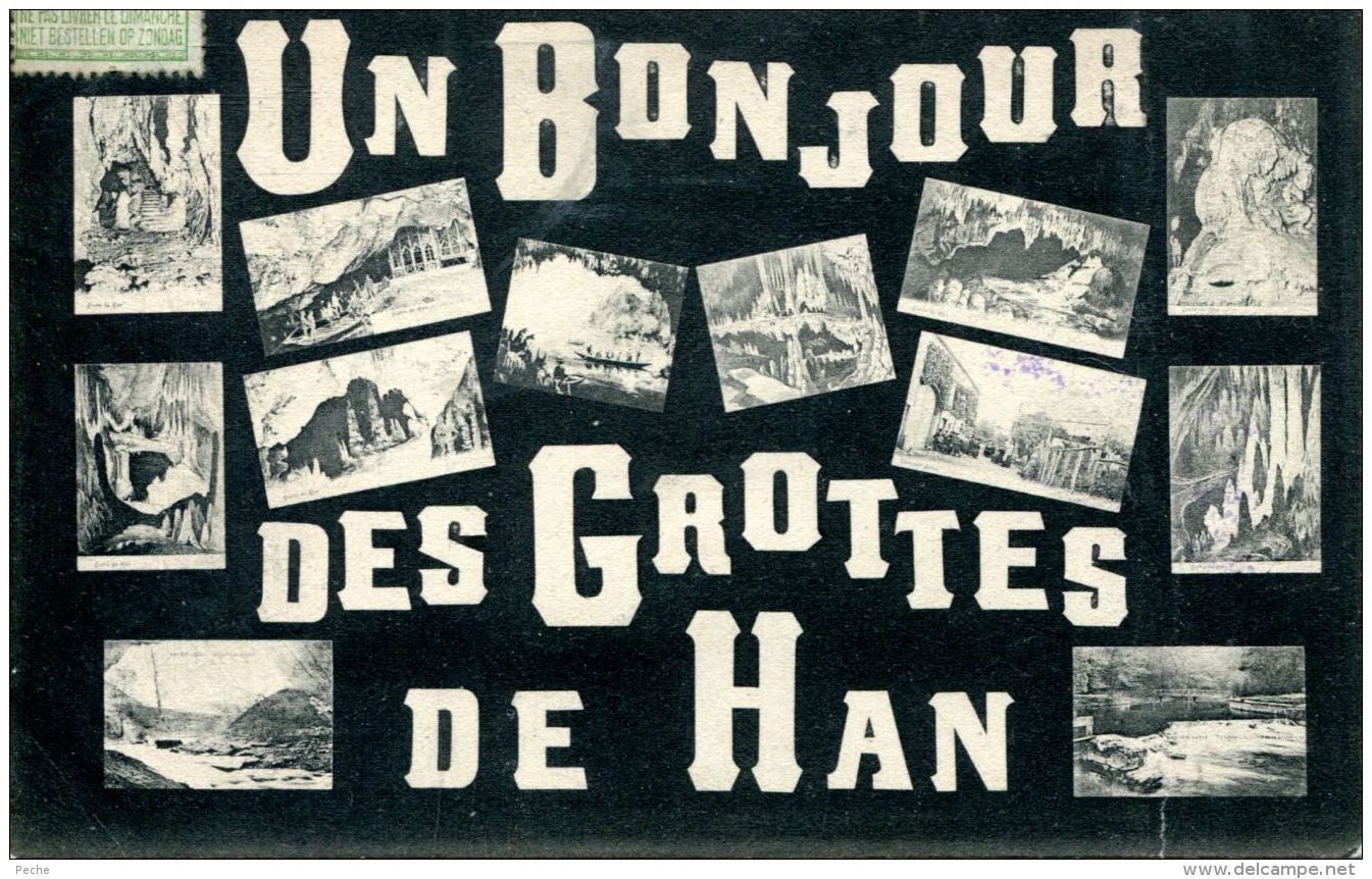 N°61547 -cpa Un Bonjour Des Grottes De Han- - Autres & Non Classés