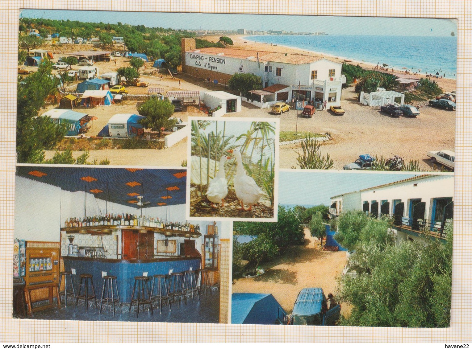 8AK827 COSTA DORADA TARRAGONA HOSPITALET DEL INFANTE CAMPING CALA D'OQUES VOITURES  2 SCANS - Tarragona