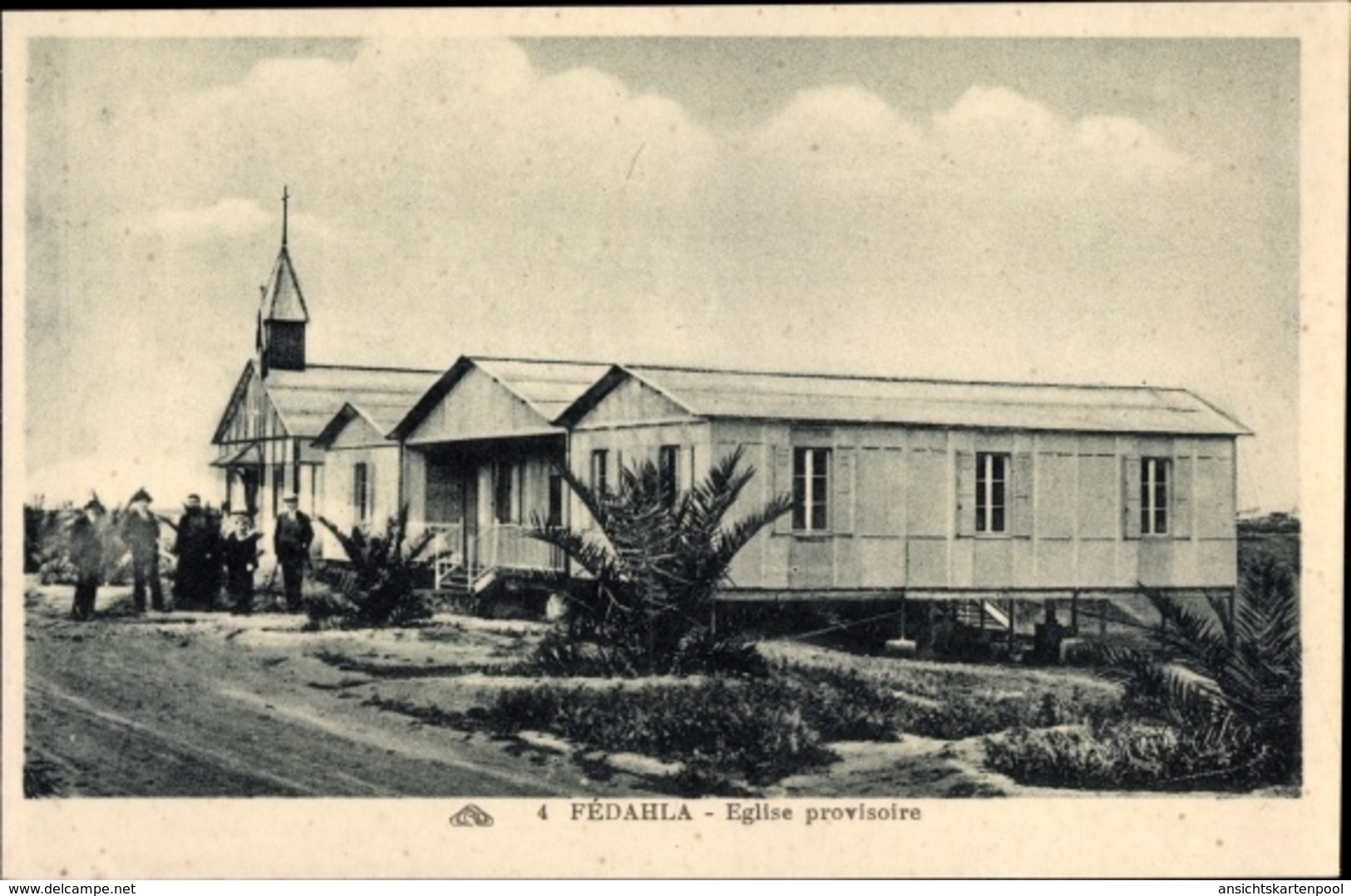 Cp Mohammédia Fédala Marokko, Église Provisoire, Kirche - Autres & Non Classés