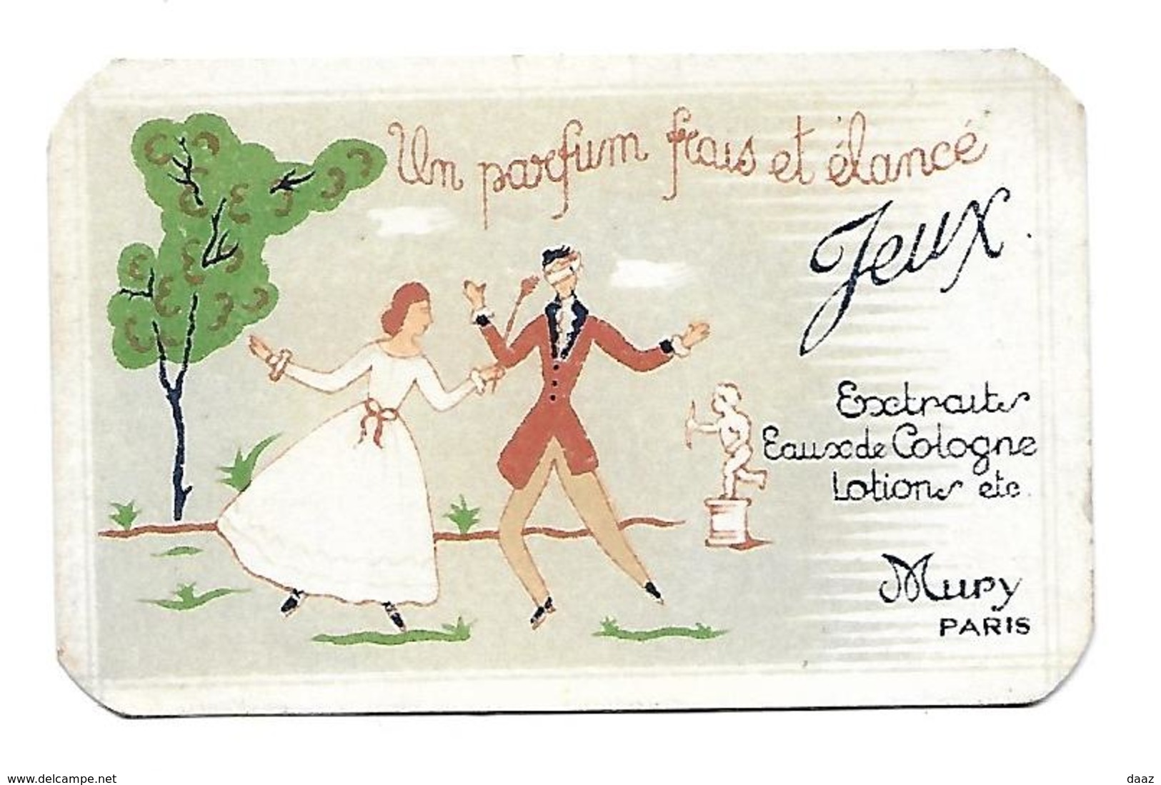 Carte Parfumée Parfum Jeux De Mury - Vintage (until 1960)