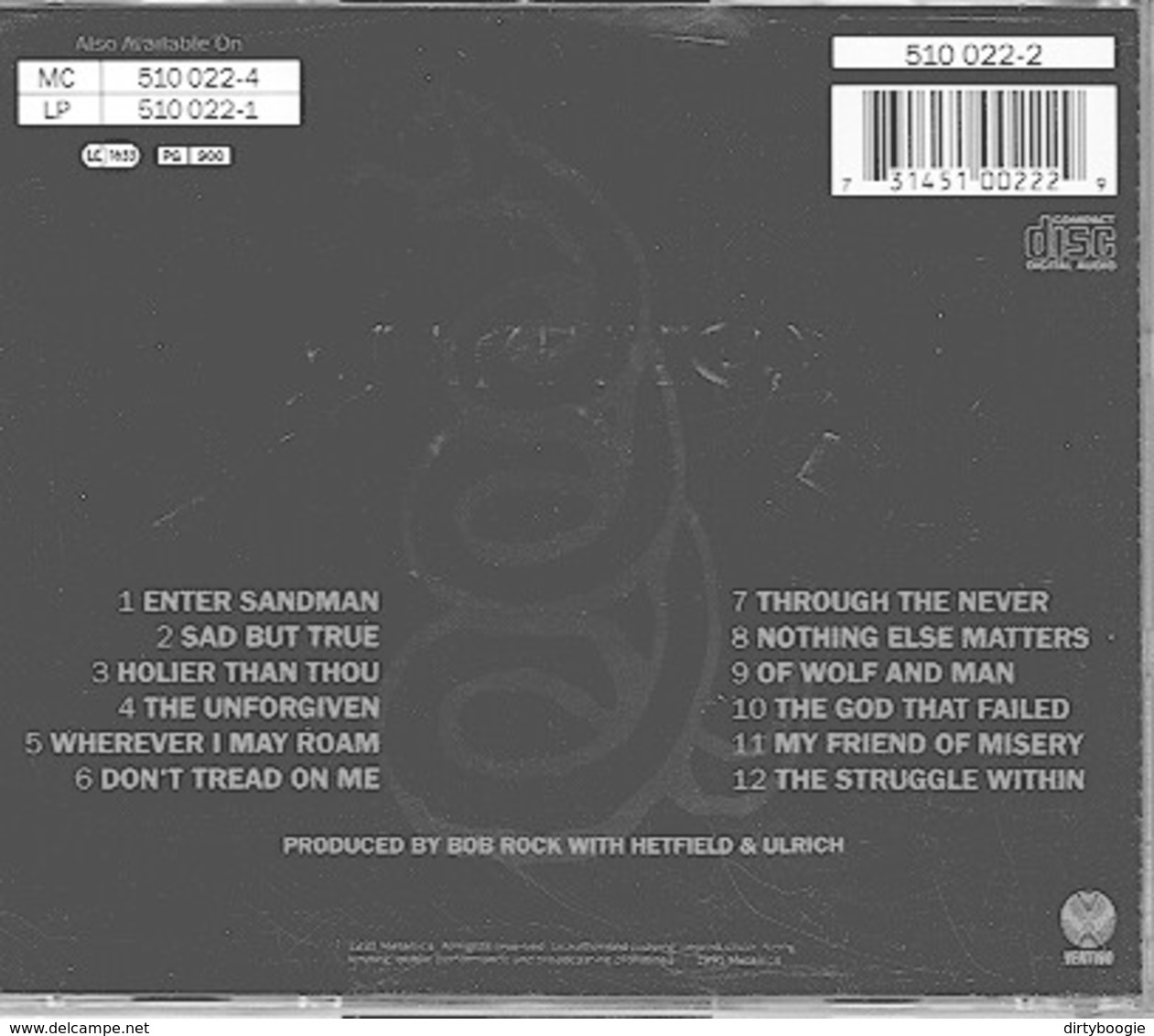 METALLICA - Nothing Else Matters - CD - Hard Rock & Metal