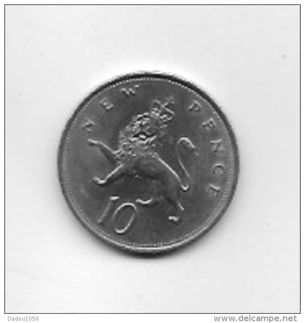 Piece  10 Pence Elizabeth II  1973 - Autres & Non Classés