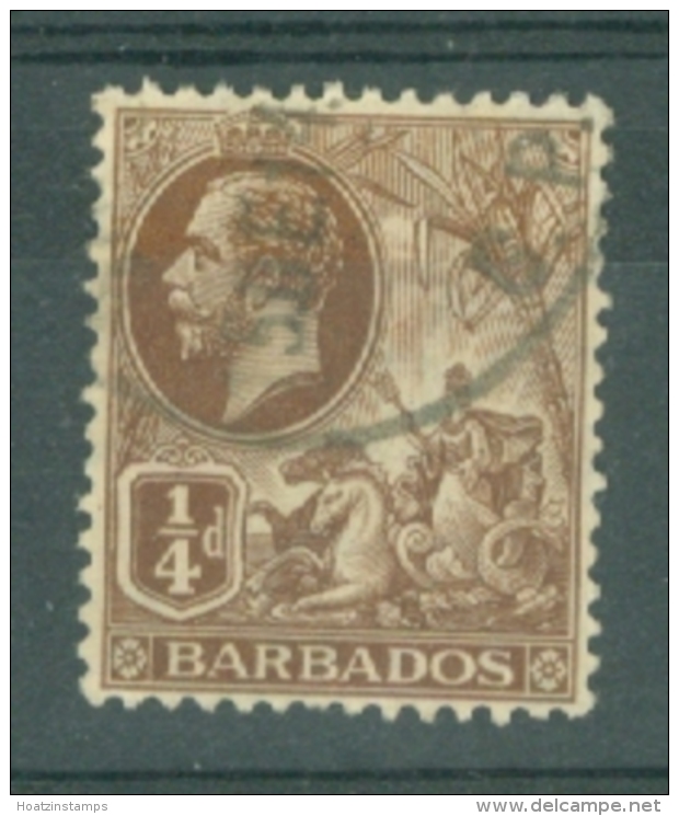 Barbados: 1912/16   KGV    SG170    &frac14;d    Brown    Used - Barbados (...-1966)