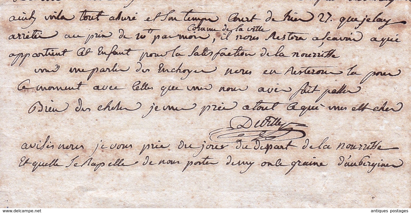 Lettre Avec Correspondance Castelnaudary 1801 Aude 28 Germinal An IX