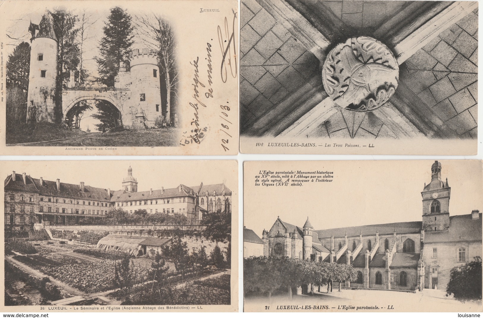 18 / 5 / 8  -  LOT   DE    5  CPA    3  CPSM  DE  LUXEUIL  ( 70 ) Toutes Scanées - 5 - 99 Cartes