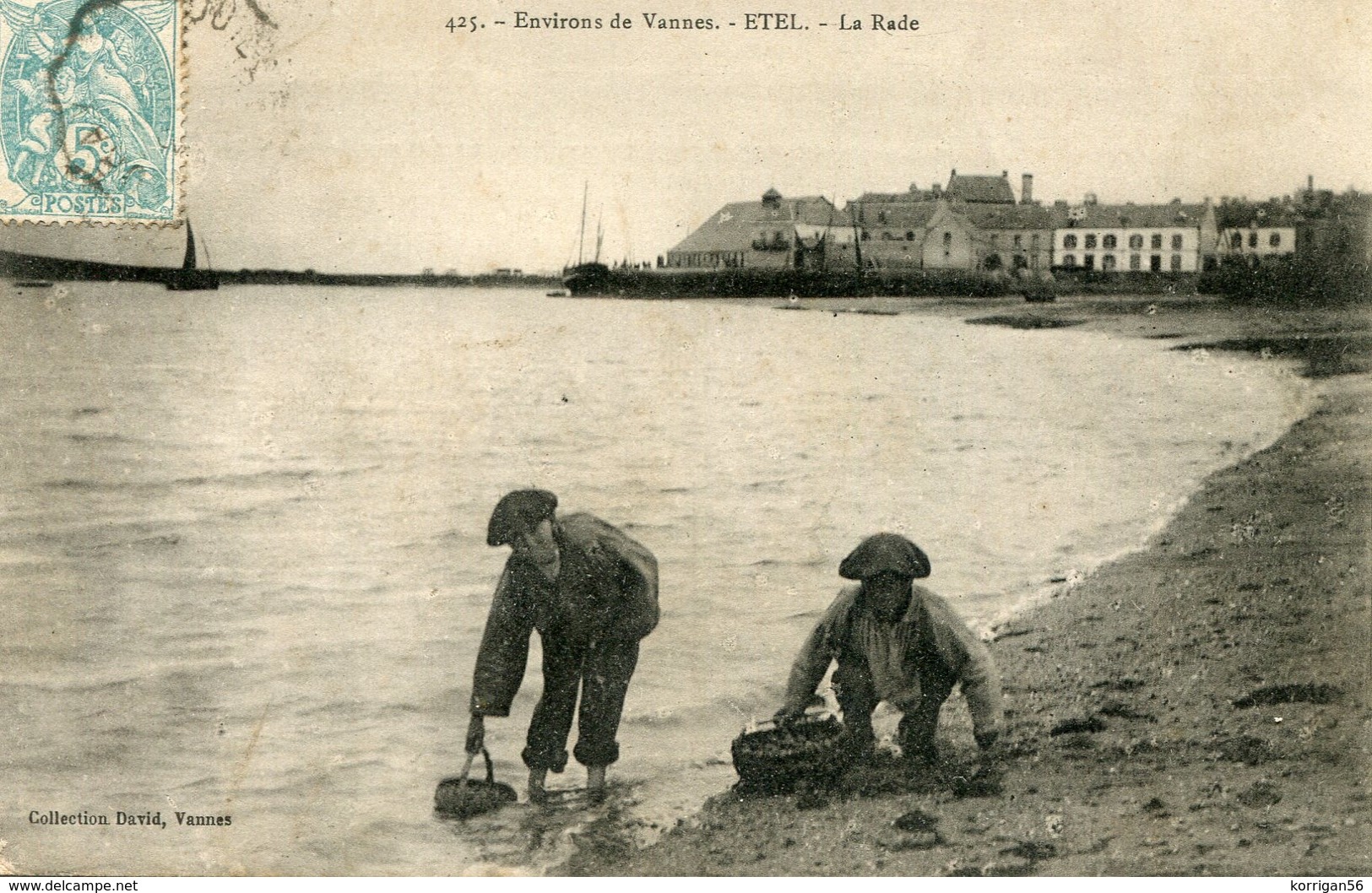 ETEL***  ENFANTS A LA PECHE AUX RIGADEAUX , PALOURDES *** - Etel